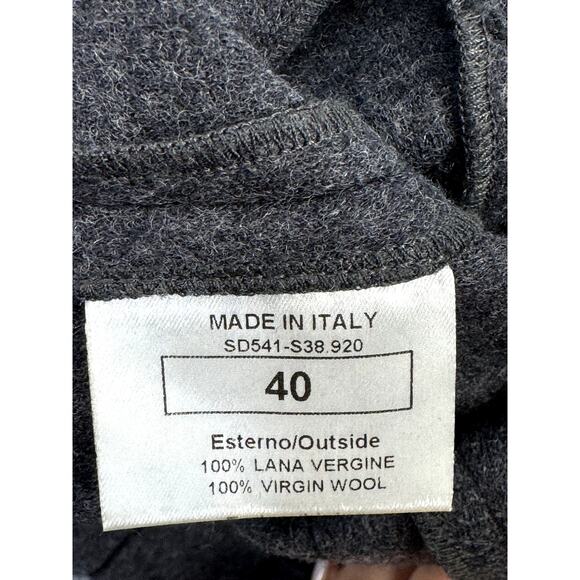 6267 Dress Italian Wool Structured Long Sleeve Fitted Small - Picture 9 of 10